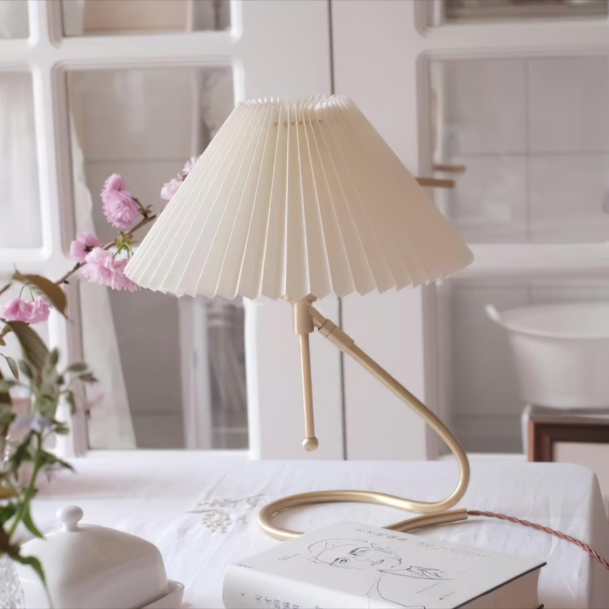 Linuia Lampe de Table en Tissu Transparent