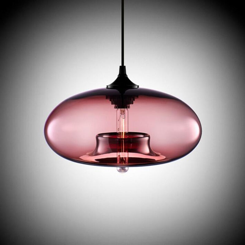 Nostel Lampes Suspendues en Verre Modernes Nordiques Chambre à Coucher-Cielum