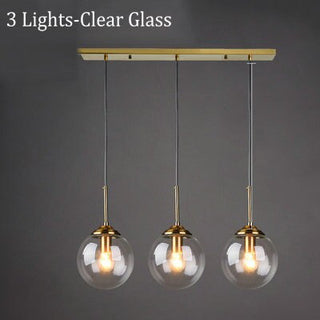 Mavar Luminaires Suspension Verre Transparent Ambre-Luire