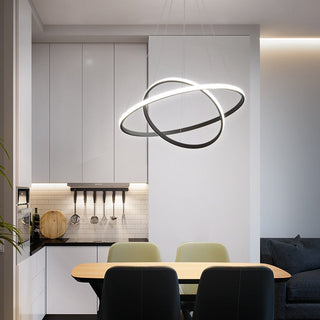 Sorinex Suspension Anneau Moderne Noir/Blanc/Doré. Salon-Luire
