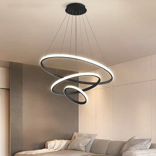 Sorinex Suspension Anneau Moderne Noir/Blanc/Doré. Salon-Luire