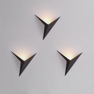 Ezen Applique Murale Triangle Minimaliste Moderne Blanc/Noir/Or. Salon-Luire