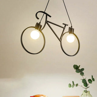 Mira Moderne Créatif Forme De Bicyclette LED Suspension Métal Salon