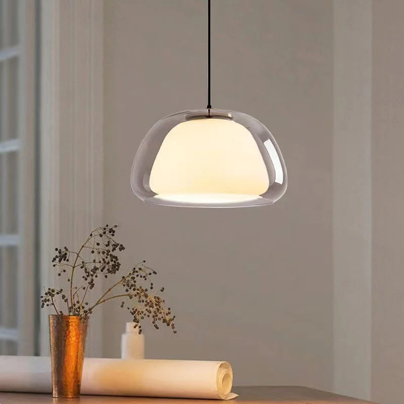 Valentina Moderne LED Suspension Verre Métal Salon