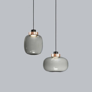 Valentina Moderne LED Suspension Fumée Verre Chambre À Coucher