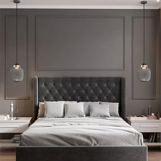 Valentina Moderne LED Suspension Fumée Verre Chambre À Coucher
