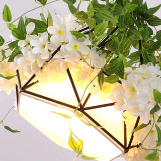 Arisha Moderne Fleurs LED Suspension Métal Salon