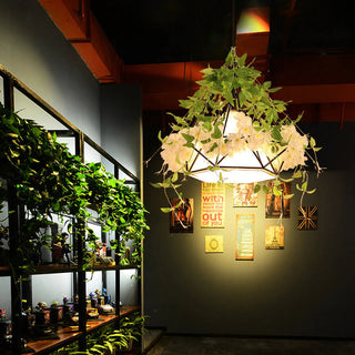 Arisha Moderne Fleurs LED Suspension Métal Salon