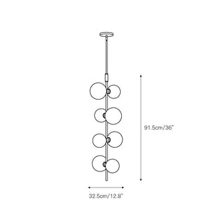 Zelirila Lampe Suspendue En Verre Sur Rail Art Premium Moderne