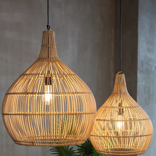 Ritta Suspension Japonais Créatif Rotin pour Salle à Manger/Chambre