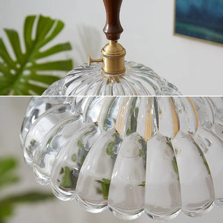 Valentina Moderne LED Suspension Bois Métal/Verre Chambre À Coucher