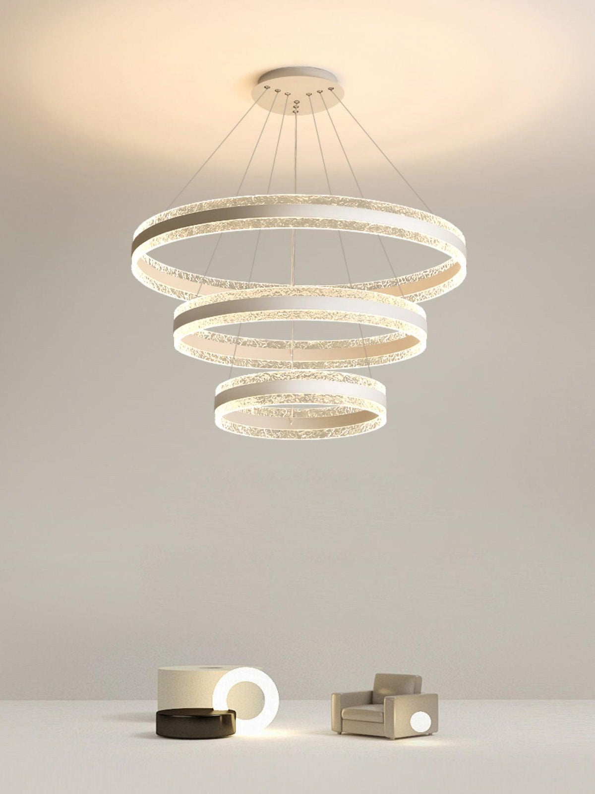 Kalira Suspension Lampe Cercles LED Modernes
