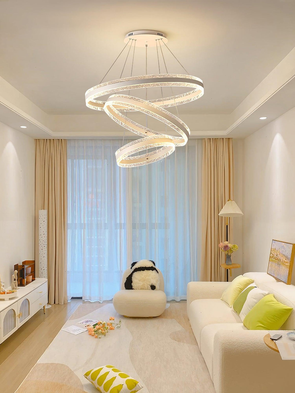 Kalira Suspension Lampe Cercles LED Modernes