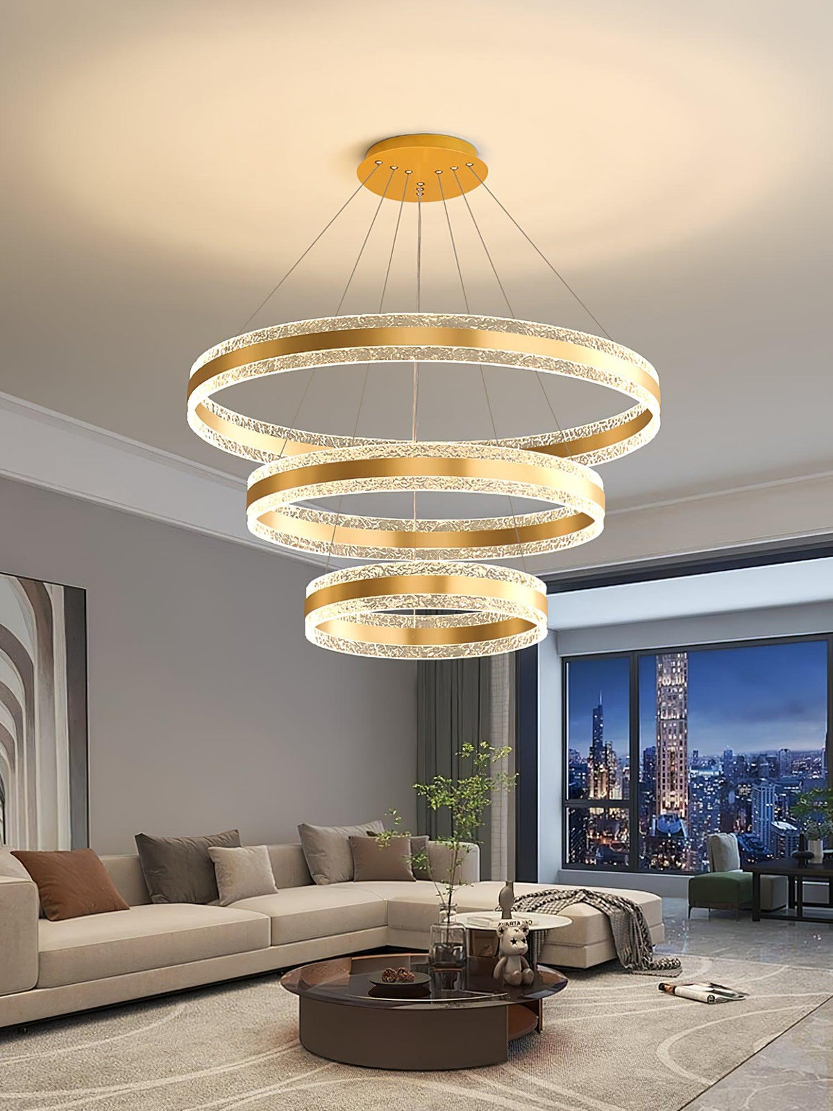 Kalira Suspension Lampe Cercles LED Modernes