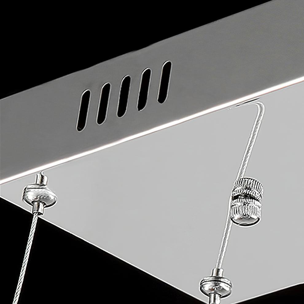 Emiliel Lustre Cristal Double C Moderne Argent 2-Rings