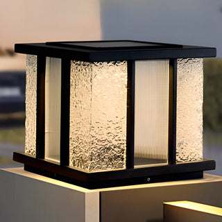 Alraeir Lampe Solaire Extérieure Cube en Verre Moderne-Luire