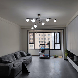 Lustra Lustre à Long Bras Moderne 6 Lumières