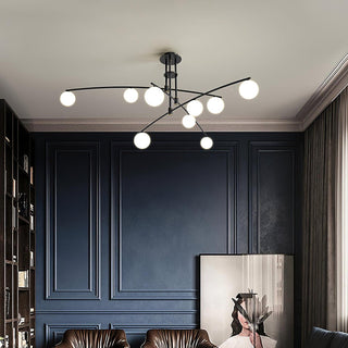 Lustra Lustre à Long Bras Moderne 6 Lumières