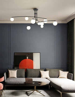 Lustra Lustre à Long Bras Moderne 6 Lumières
