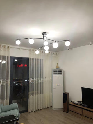 Lustra Lustre à Long Bras Moderne 6 Lumières