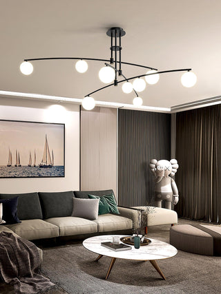 Lustra Lustre à Long Bras Moderne 6 Lumières
