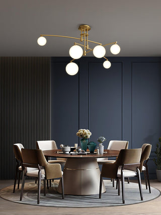 Lustra Lustre à Long Bras Moderne 6 Lumières