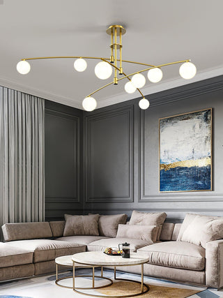 Lustra Lustre à Long Bras Moderne 6 Lumières