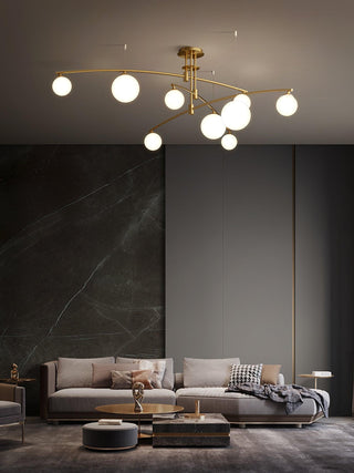 Lustra Lustre à Long Bras Moderne 6 Lumières