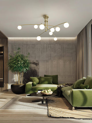 Lustra Lustre à Long Bras Moderne 6 Lumières