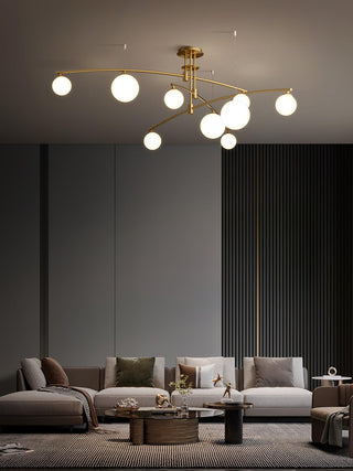 Lustra Lustre à Long Bras Moderne 6 Lumières