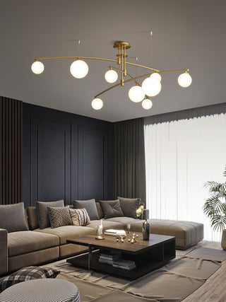 Lustra Lustre à Long Bras Moderne 6 Lumières