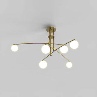 Lustra Lustre à Long Bras Moderne 6 Lumières