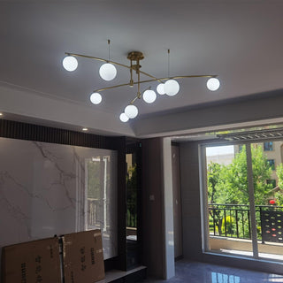 Lustra Lustre à Long Bras Moderne 6 Lumières