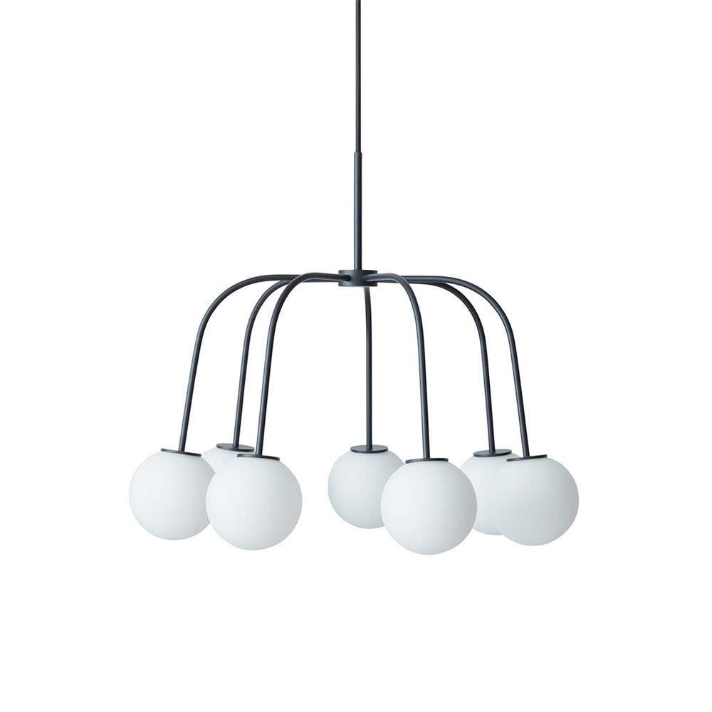 Elphaia Lustre Vintage Moderne Pieuvre Verre Noir