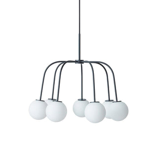 Elphaia Lustre Vintage Moderne Pieuvre Verre Noir