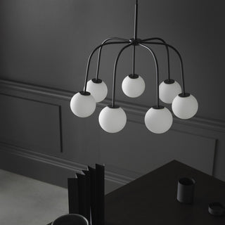 Elphaia Lustre Vintage Moderne Pieuvre Verre Noir