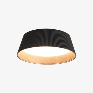 Solara Plafonnier Cylindre Cannelé Bois Élégant Contemporain
