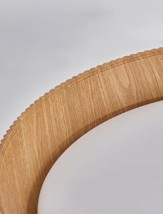 Solara Plafonnier Cylindre Cannelé Bois Élégant Contemporain