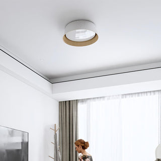 Solara Plafonnier Cylindre Cannelé Bois Élégant Contemporain