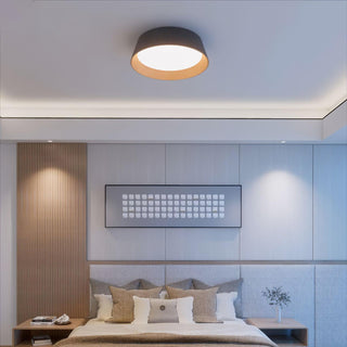 Solara Plafonnier Cylindre Cannelé Bois Élégant Contemporain