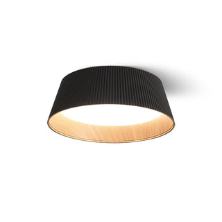 Solara Plafonnier Cylindre Cannelé Bois Élégant Contemporain