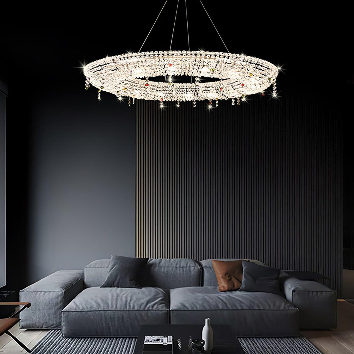 Aeliora Orné Crystal Suspension Lumière