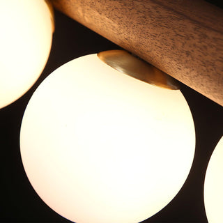 Ardin Lustre Moderne en Noyer et Laiton-Luire