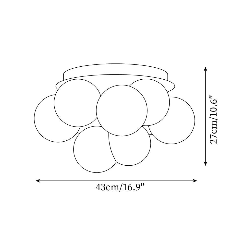 Ceiling Light Metal Body Bubbles Modern Minimalist-Neutral Decor