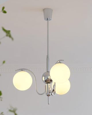 LustraLustre Élégant en Verre et Chrome