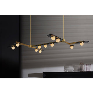 Lustra Lustre Cadre Doré Linéaire