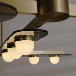 Lustra Lustre Cadre Doré Linéaire