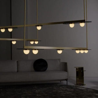 Lustra Lustre Cadre Doré Linéaire