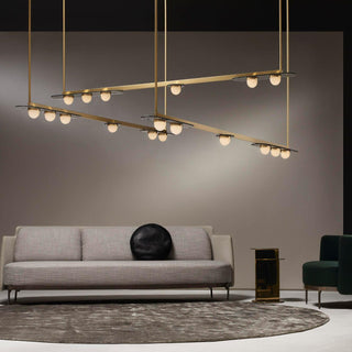 Lustra Lustre Cadre Doré Linéaire