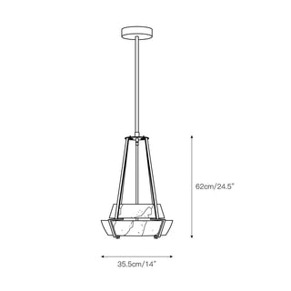 Avlireth Lampe Suspendue En Métal Et Albâtre Minimaliste Moderne
